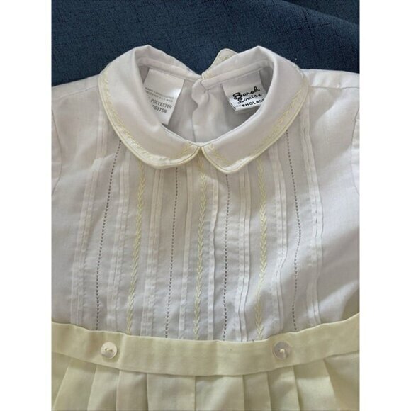 Sarah Louise Boys Romper Size 9-12 Months White Toddler Shorties Outfit - Picture 2 of 10
